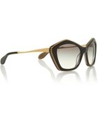 Miu Miu Ladies Mu020s Black Butterfly Sunglasses - Lyst