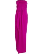 Notte By Marchesa Strapless Cascade Gown - Lyst