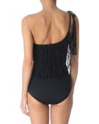 Seafolly Jazz Club Asymmetrical Maillot Swimsuit - Lyst