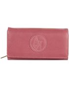 Giorgio Armani Wallet Faux Leather Bag with Flap - Lyst