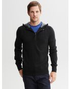 Banana Republic Half Zip Hooded Pullover - Lyst