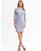Banana Republic Striped Polo Shirt Dress - Lyst