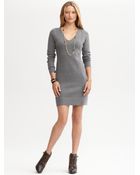 Banana Republic V Neck Sweater Dress - Lyst