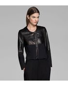 Helmut Lang Motion Leather Combo Jacket - Lyst