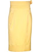Oscar de la Renta Tie Waist Slim Skirt - Lyst