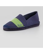 Ralph Lauren Black Label Rl67 Striped Espadrille Navy - Lyst