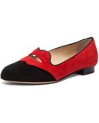 Charlotte Olympia Bisoux Flat in Red - Lyst
