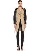 Rag & Bone Bishop Leather Sleeve Trench - Lyst