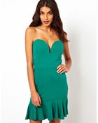 Tfnc Dress With Plunge Neck - Lyst