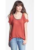 Trouvé Cold Shoulder Knit Top - Lyst