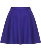 Topshop Purple Scuba Skater Skirt - Lyst