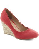 ModCloth Lets Do Lace Wedge - Lyst