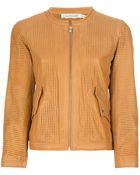 Etoile Isabel Marant Calvin Perforated Lambskin Jacket - Lyst