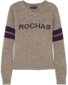 Rochas Intarsia Wool Blend Sweater - Lyst