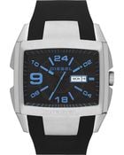 Diesel Steel and Silicone Watch - For Men - Lyst