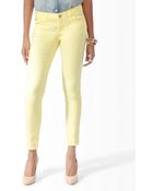 Forever 21 Ankle Length Denim Skinnies - Lyst