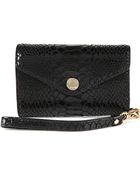 Michael Kors Pythonembossed Iphone Wallet Wristlet - Lyst