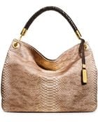 Michael Kors Large Skorpios Snake Embossed Shoulder Tote - Lyst