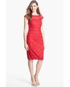 Tadashi Shoji Embroidered Lace Sheath Dress - Lyst