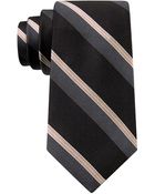 DKNY Slim Fit Silk Striped Tie - Lyst