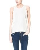 Zara Sleeveless Tank Top with Asymmetric Hem - Lyst