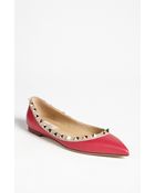 Valentino Rockstud Ballerina Flat - Lyst