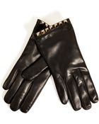 Valentino Studded Leather Gloves - Lyst