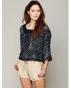 Free People Fp New Romantics Dot To Dot Blouse - Lyst
