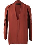 Haider Ackermann Crepe Silk Structured Shirt - Lyst