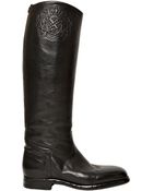 Alberto Fasciani 30Mm Embossed Buffalo Leather Boots - Lyst