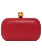 Alexander McQueen Nappa Leather Skull Box Clutch - Lyst