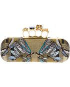 Alexander McQueen Dragonfly Embroidered Box Clutch - Lyst