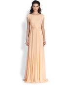 Alice + Olivia Triss Stretch Silk Leather Maxi Dress - Lyst