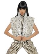 Balmain Embroidered Laminated Nappa Vest - Lyst