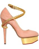 Charlotte Olympia 150mm Dolly Suede Pumps - Lyst