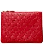 Comme Des Garçons Embossed Makeup Bag in Orange - Lyst