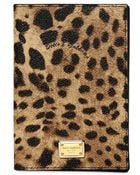 Dolce & Gabbana Leopard Printed Passport Holder Wallet - Lyst