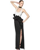 Givenchy Ruffled Silk Cady Long Dress - Lyst