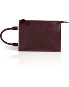 Jil Sander Leather Nizan Clutch In Burgundy - Lyst