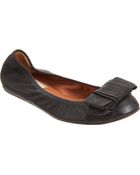 Lanvin Bow Ballet Flat - Lyst