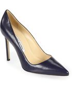 Manolo Blahnik Bb Leather Point Toe Pumps - Lyst