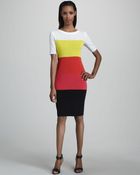 Misook Colorblock Dress - Lyst