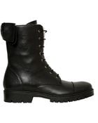 RED Valentino 30mm Calfskin Lace Up Biker Boots - Lyst