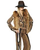 Roberto Cavalli Weasel Tricot Fox Fur Vest - Lyst