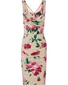 Dolce & Gabbana Floralprint Stretchsilk Dress - Lyst