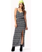 Forever 21 Tribal Print Maxi Dress - Lyst