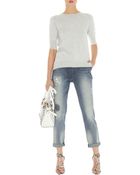 Karen Millen Ripped and Frayed Jeans - Lyst