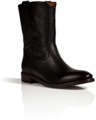 Ralph Lauren Collection Distressed Vachetta Boots In Black - Lyst