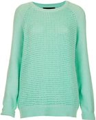 Topshop Tall Knitted Textured Grunge Jumper - Lyst