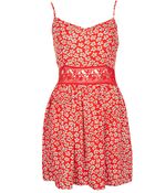 Topshop Daisy Crochet Waist Dress - Lyst